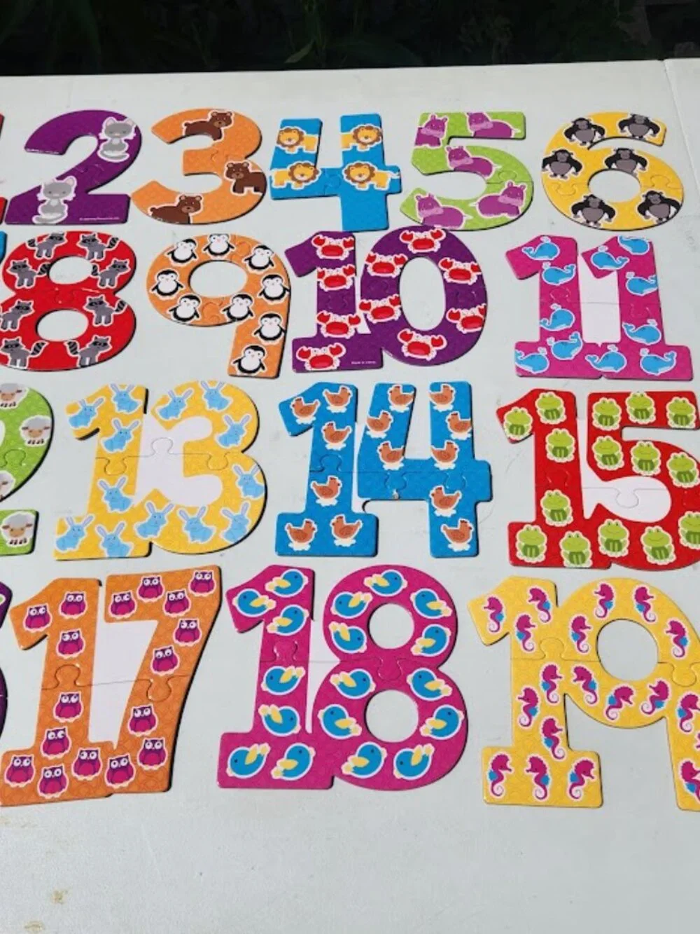 Learning Resources Number Toddler Toy Puzzle Cards 40-piece set for ages 3 and u